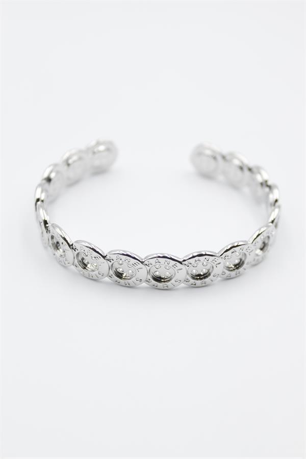 Düğme Bilezik - Gümüş - Image 1