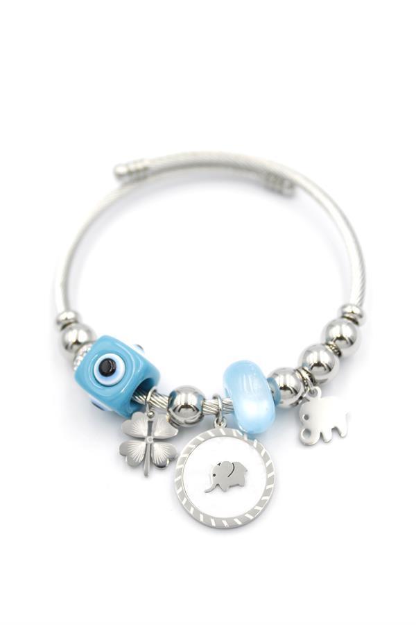 Fil Charm Bilezik - Gümüş - Image 1