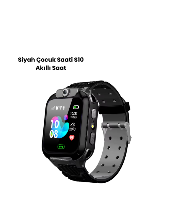 S10 Akıllı Çocuk Saati SİYAH - Image 1