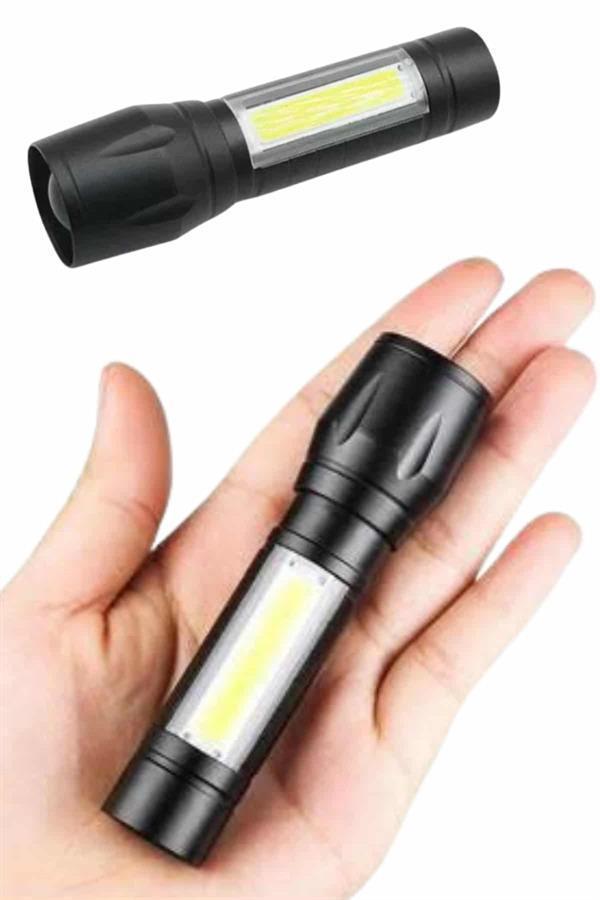 EL Feneri Uzun Menzilli Usb Şarj Edilebilir Kamp Lambası - Image 1