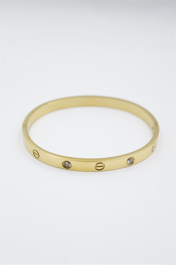 CRT Model Taşlı Bilezik - Altın - Image 1