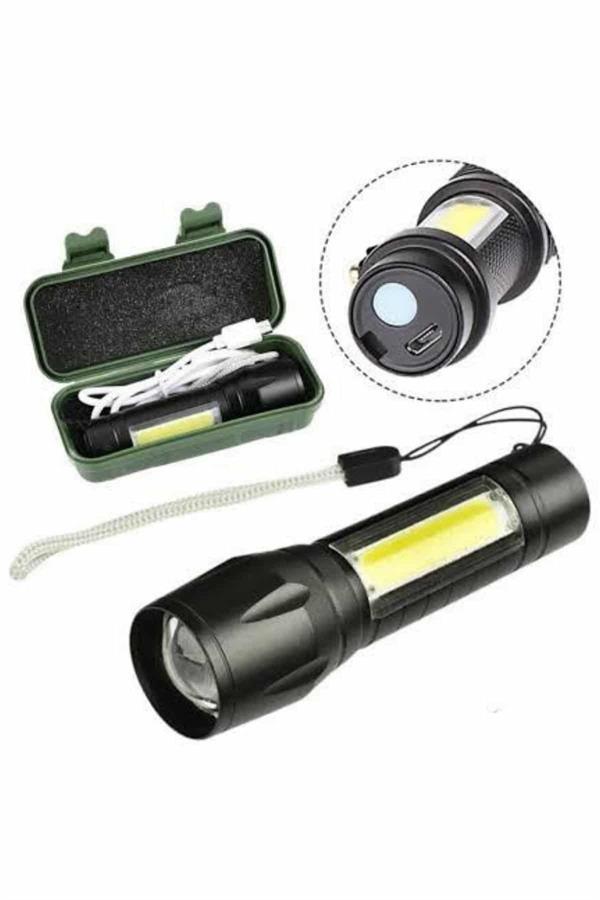 Led Lamba El Feneri Küçük Taşınabilir USB Şarjlı Acil Durum Lambası - Image 1