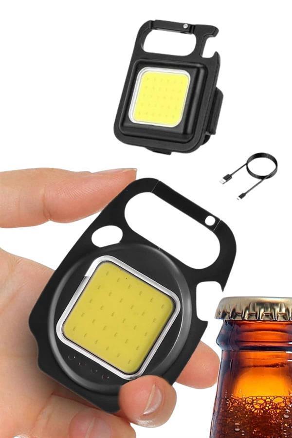 Kamp Çadır Lambası Şarjlı El Feneri Işıldak Anahtarlık Mini Mıknatıslı - Image 1