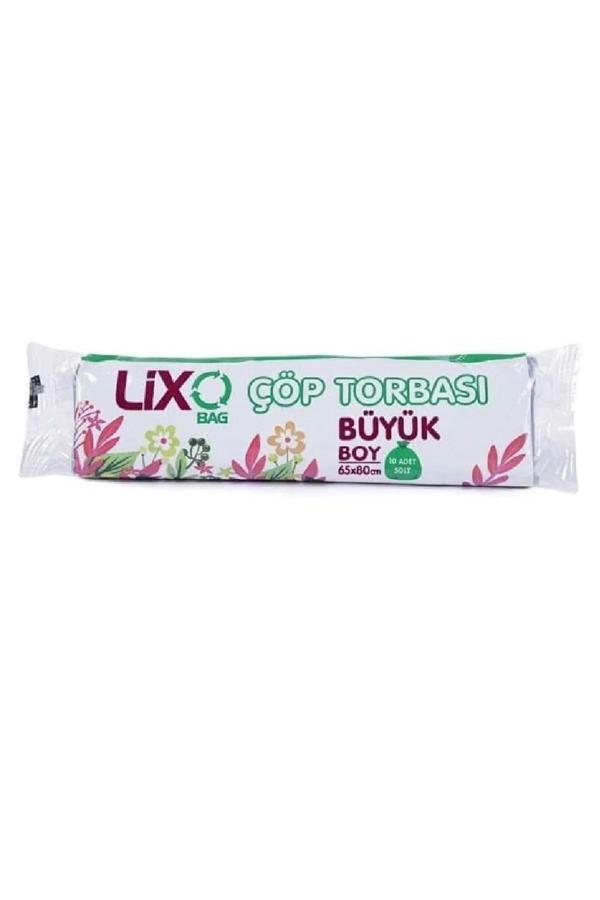 Büyük Boy Çöp Torbası 65 x 80 cm 10 Lu Rulo x 1 Paket = 10 Adet (Mavi) - Image 1