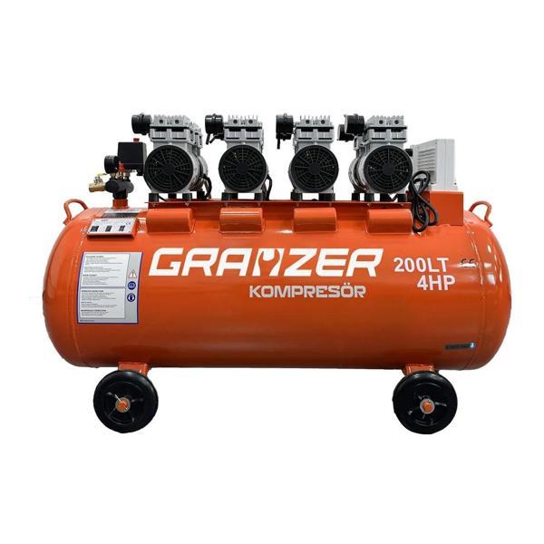 Grayzer 200 LT Sessiz ve Yağsız Hava Kompresörü 4 Kafa - Image 1