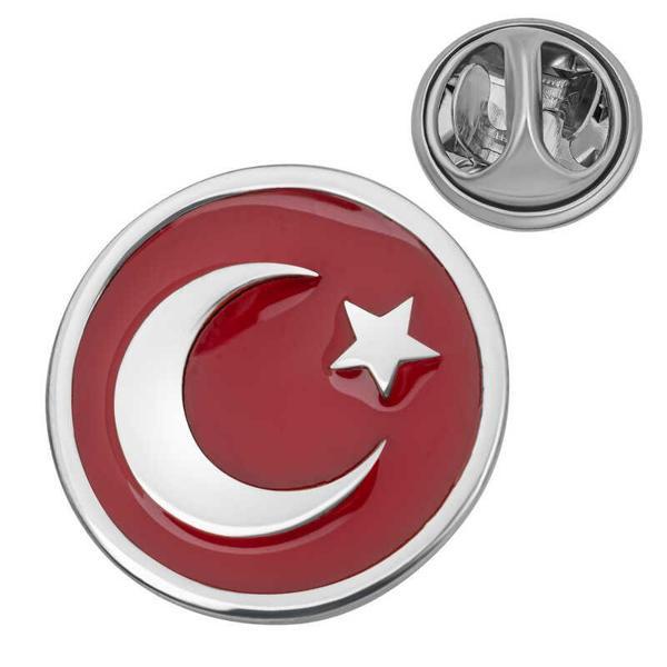 KENPAZAR 925 Ayar Gümüş Ay Yıldız Rozet - Image 1