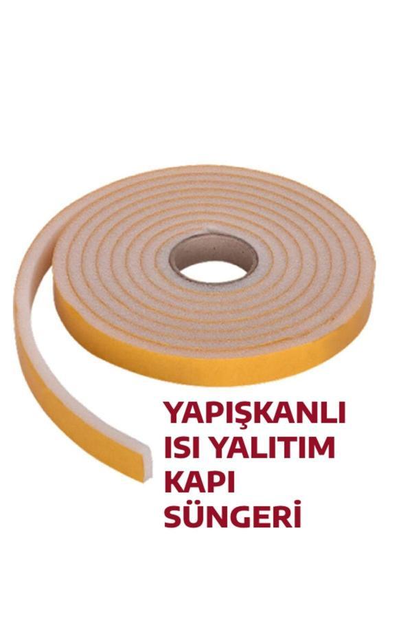 3 Metre Yapışkanlı Kapı Bandı Isı Yalıtım Süngeri - Image 1