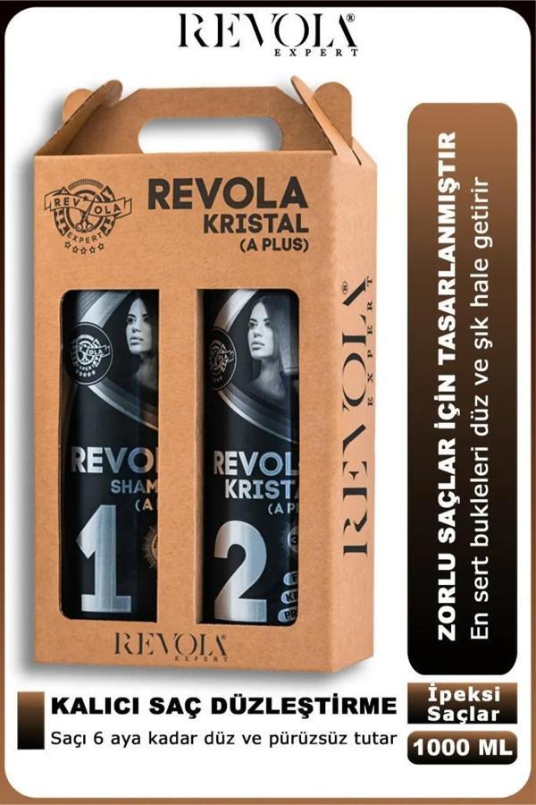 Revola Expert Kristal A Plus Saç Düzleştirici 2'li Set 2x1000 Ml - Image 1