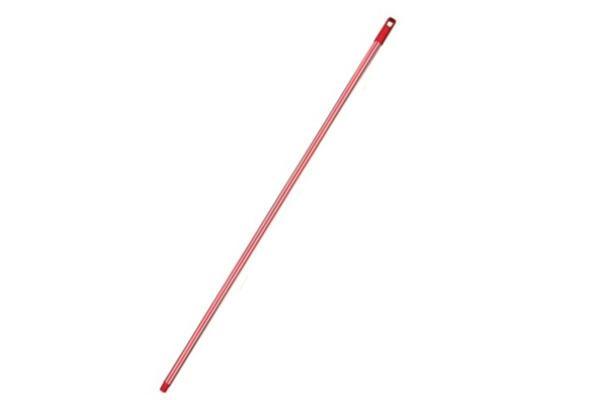 Kaplamalı Alüminyum Metal Vidalı Çizgili Renkli Fırça Faraş Süpürge Çeksil Sap Sapı - 120 Cm. - 1 Adet - Image 1