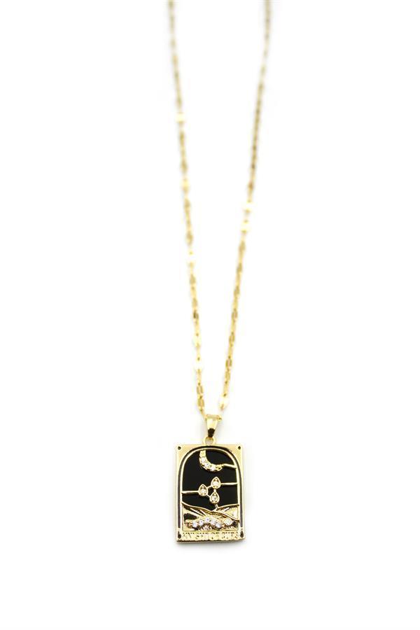 Çelik Tarot Kolye - Altın - Image 1
