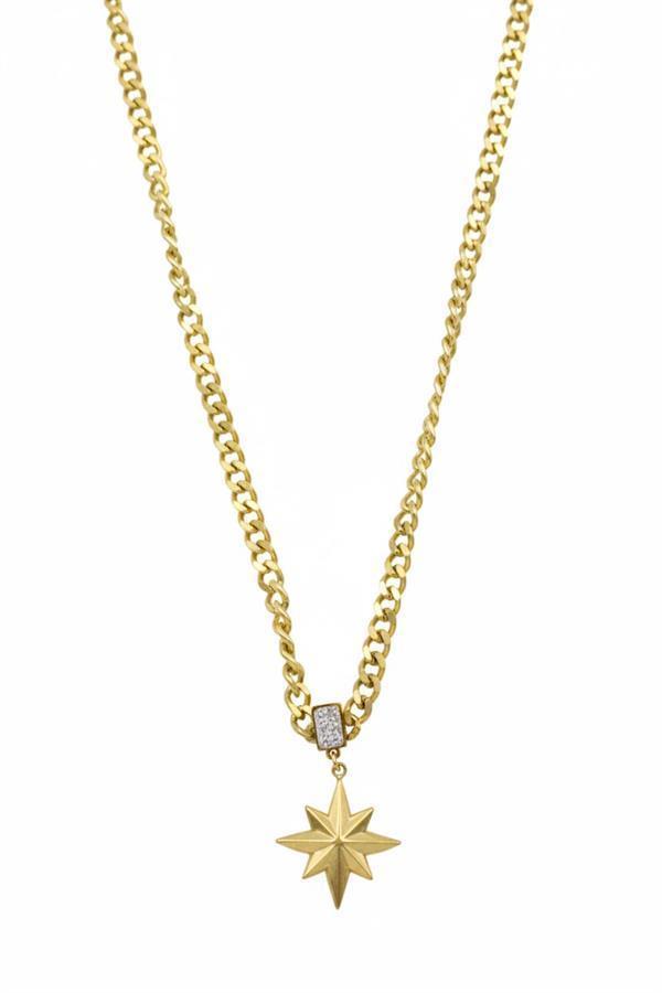 Kutup Yıldızı Zincir Kolye - Altın - Image 1