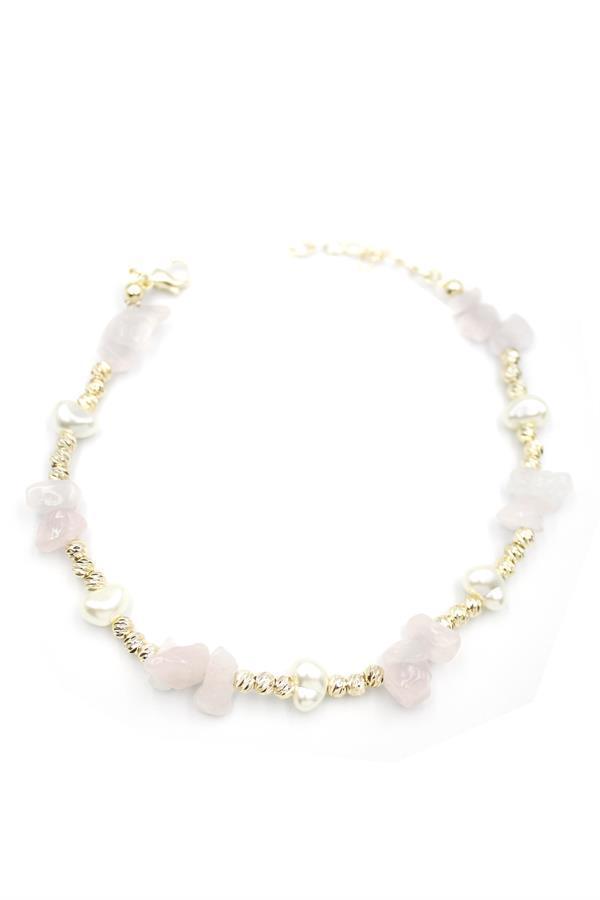 Dorika Taş Halhal - Pembe - Image 1