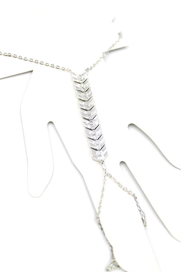 Taşlı Şahmeran Bileklik - Gümüş - Image 1