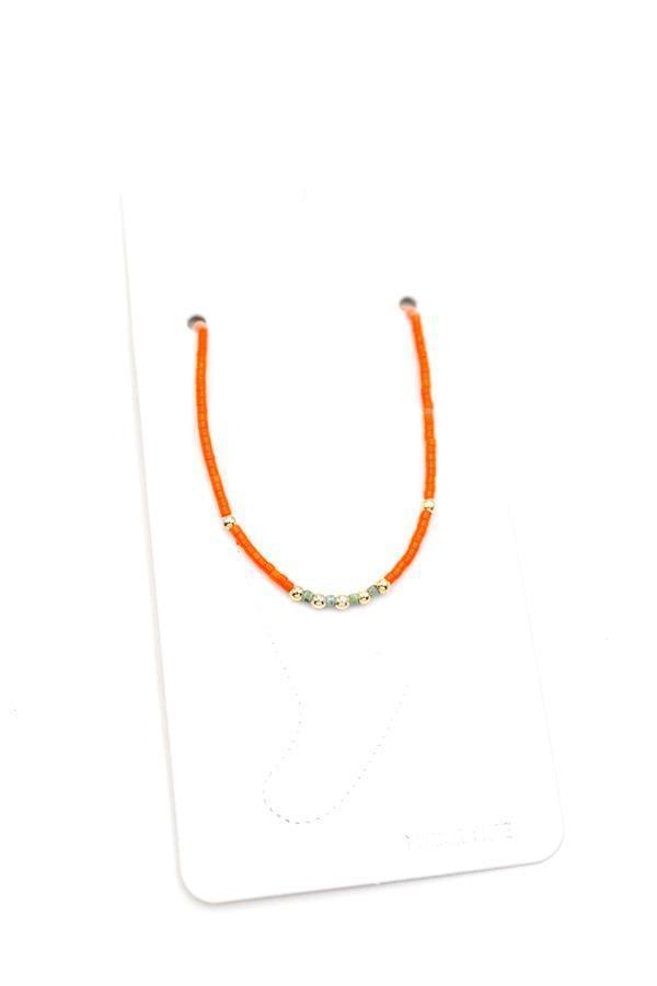 Kum Boncuk Halhal - Turuncu - Image 1