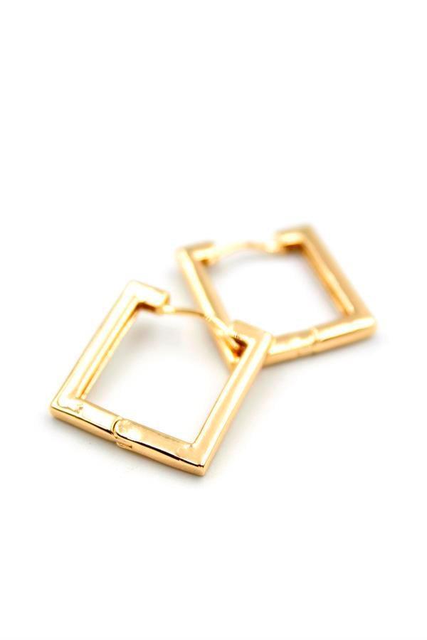 Kare Halka Küpe - Altın - Image 1