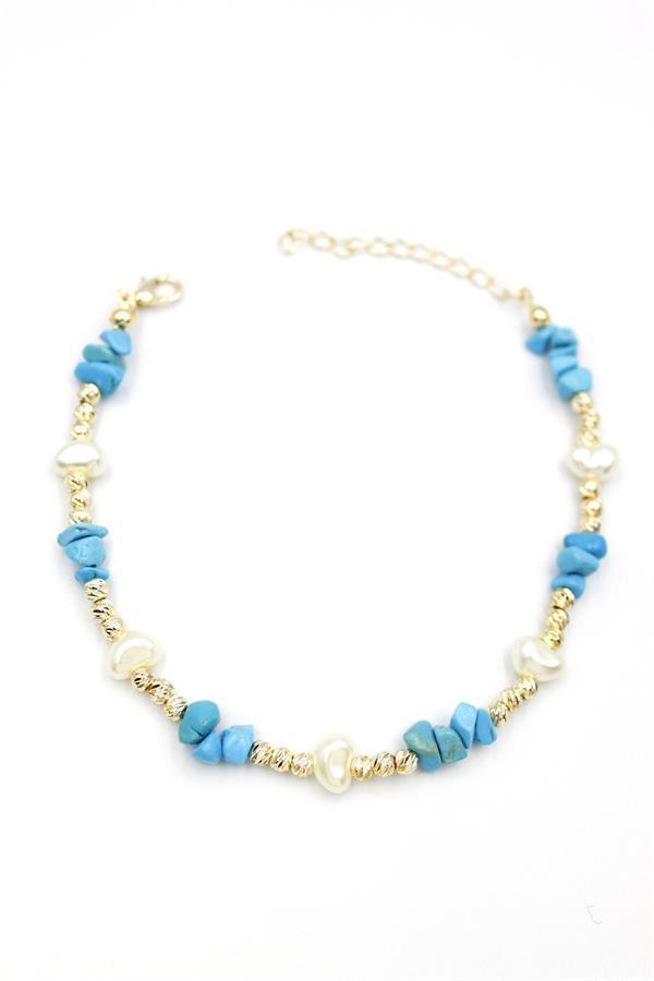 Dorika Taş Halhal - Turkuaz - Image 1