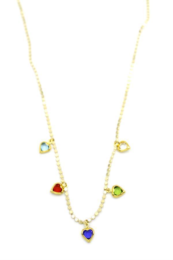 Ezme Zincir Charm Kolye - Altın - Image 1