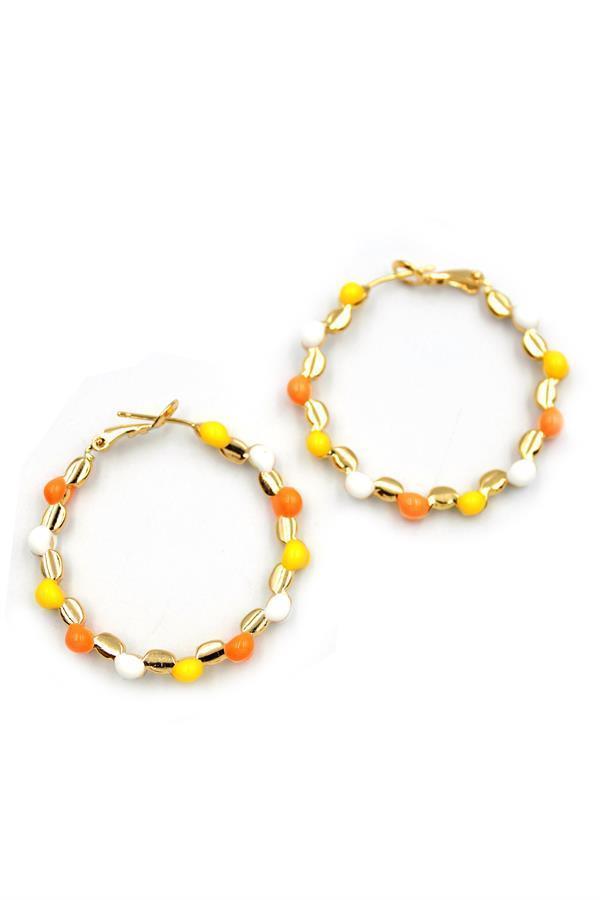 Mineli Halka Küpe - ÇOK RENKLİ - Image 1