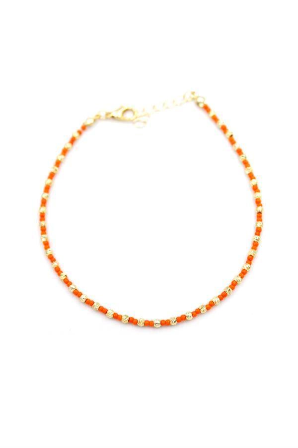 Dorika Boncuk Halhal - Turuncu - Image 1