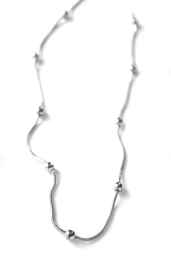 Top Zincir Kolye - Gümüş - Image 1