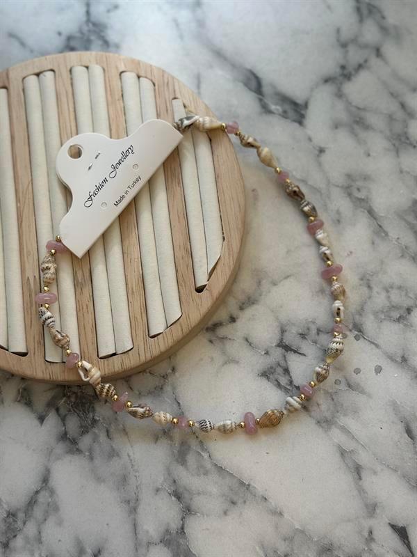 Deniz Kabuğu Kolye - Pembe - Image 1