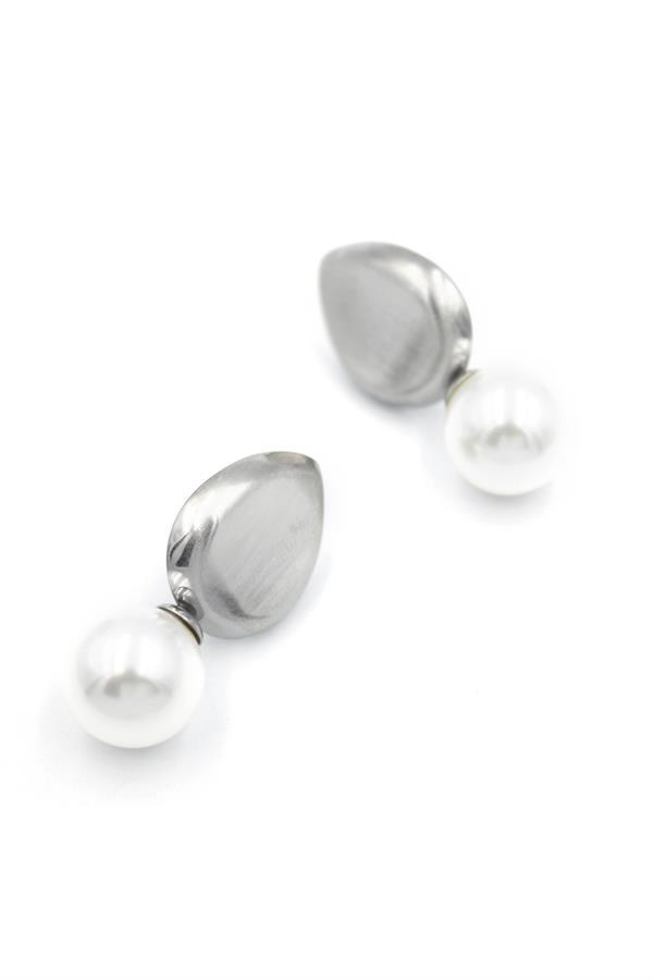 İnci Damla Küpe - Gümüş - Image 1