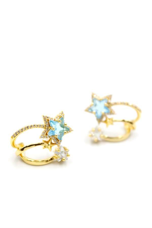 Çoklu Yıldız Küpe - Altın - Image 1