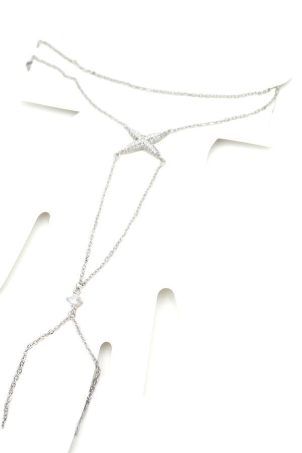 X Taşlı Şahmeran - Gümüş - Image 1