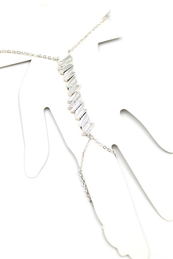 Taşlı Şahmeran Bileklik - Gümüş - Image 1