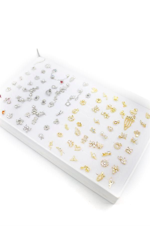 100'lü Karışık Tragus(Gümüş-Altın) - Altın - Image 1