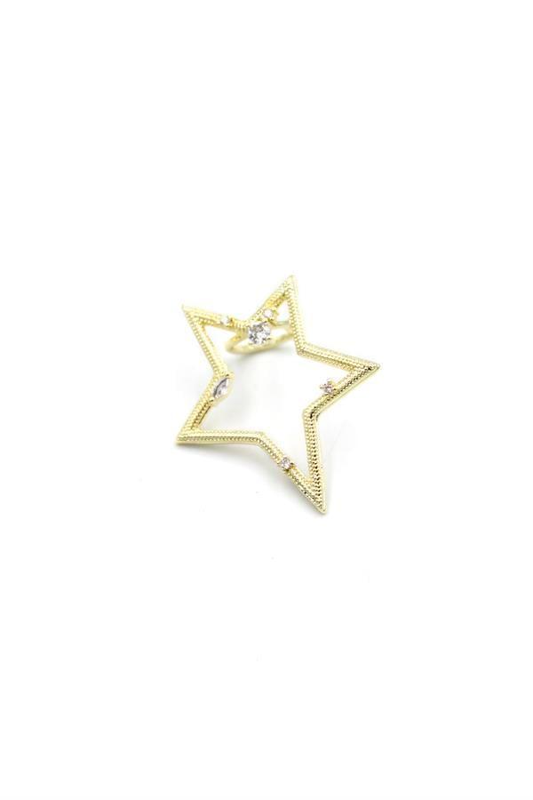 Yıldız Kıkırdak Küpe - Altın - Image 1