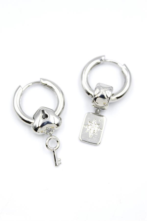 Kilit Küpe - Gümüş - Image 1