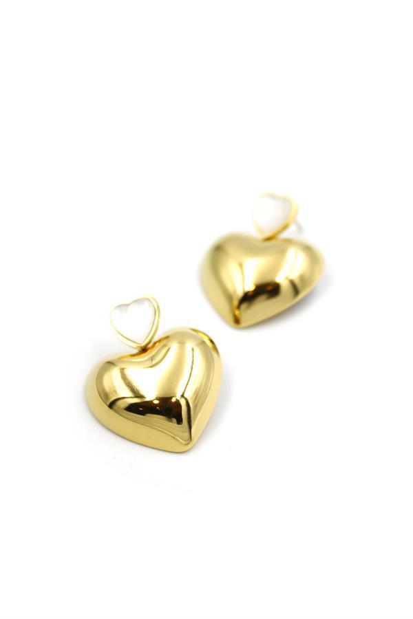 Sedef Kalp Küpe - Altın - Image 1