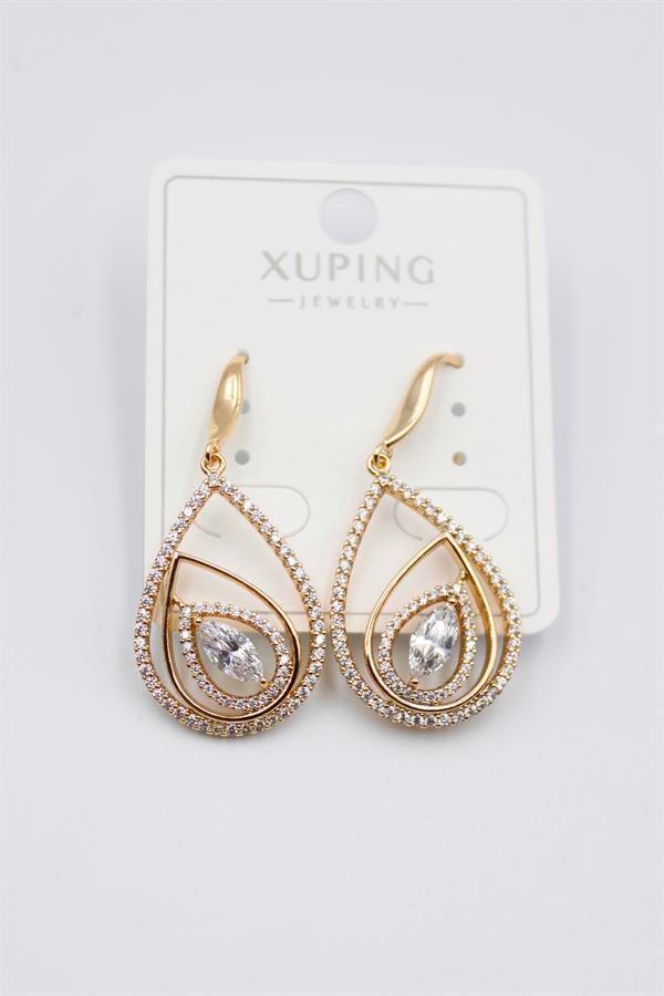 Taşlı Küpe - Altın - Image 1