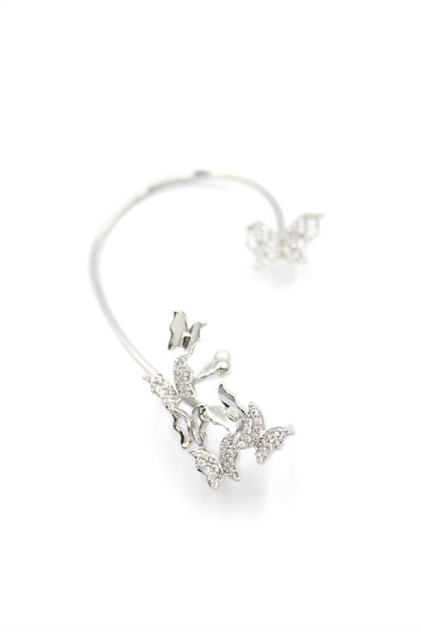 Kelebek Kıkırdak Küpe - Gümüş - Image 1