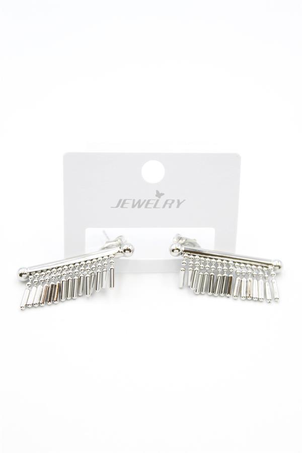 Çubuk Sallantılı Küpe - Gümüş - Image 1