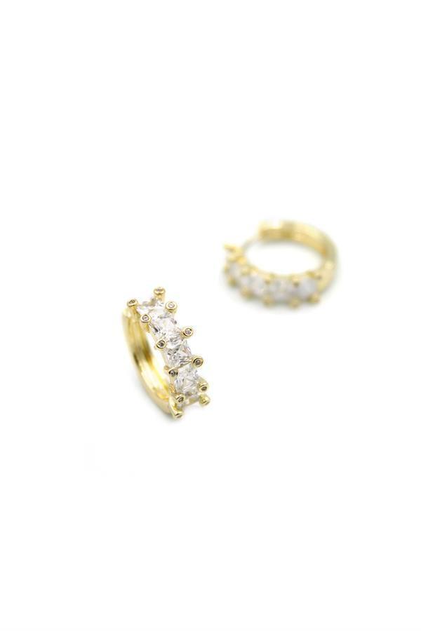 Taşlı Küpe - Altın - Image 1