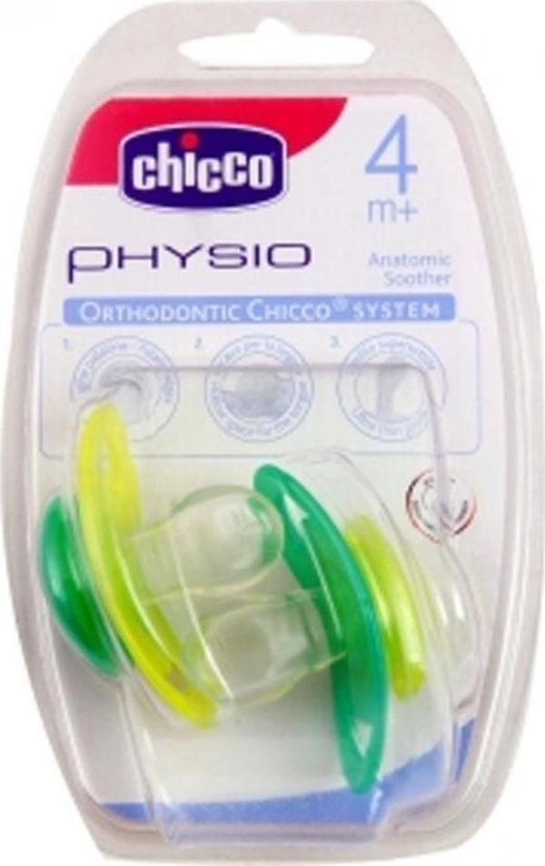 Chicco Physio Silikon 2'li Yalancı Emzik 4 Ay+ Yeşil - Image 1