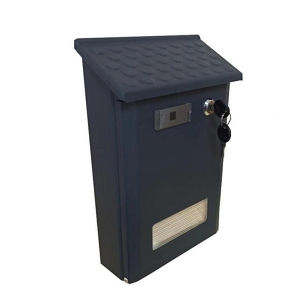 Akşan Metal Çatılı İlan Posta Kutusu Dış Mekan Antrasit - Image 1