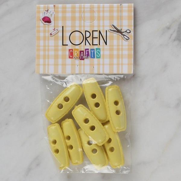 Loren Crafts sarı 8 li çoban düğmesi - 77 - Image 1