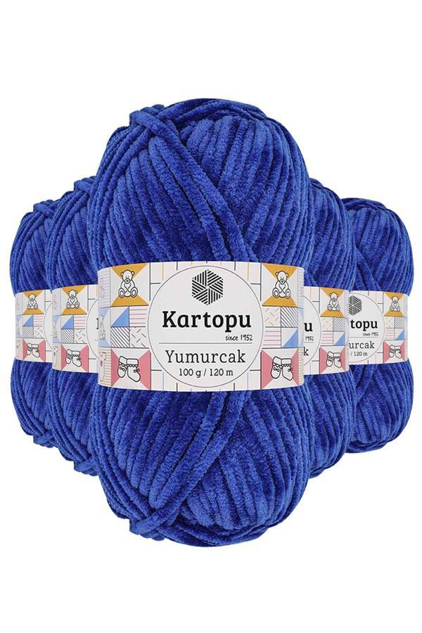 5 Adet Yumurcak Kadife El Örgü İpi Gece Mavisi K524 - Image 1