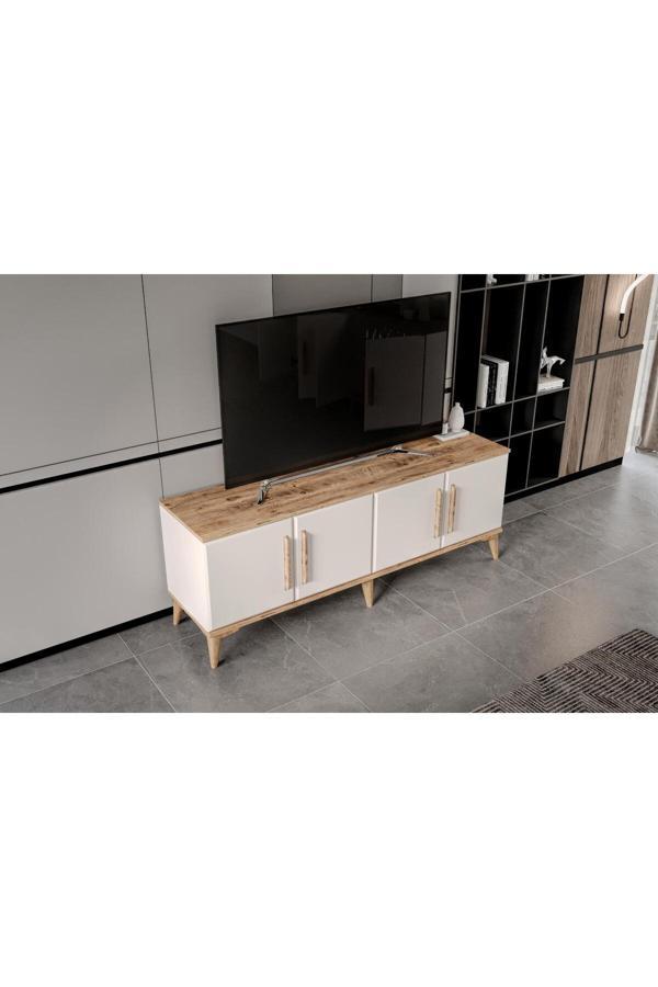 Vns Modüler Modüler Mebran Kapak. Reni Tv Sehpas 160 Cm Perast Oval Tv Ünitesi - Image 1