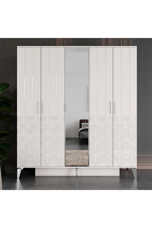 Vns Modüler Aytaşı 5 Kapılı Dolap - Image 1