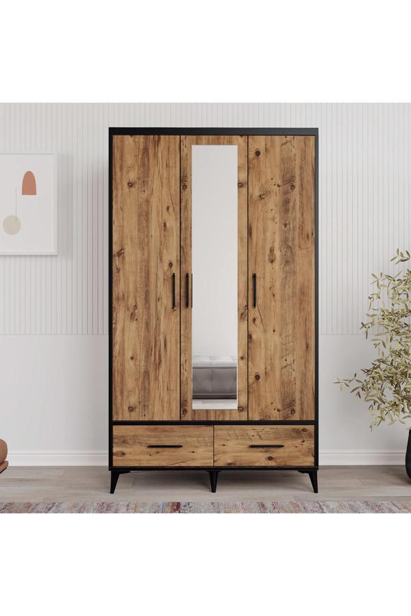 Vns Modüler Sıla 3 Kapılı Dolap 120X55X212 Cm - Image 1