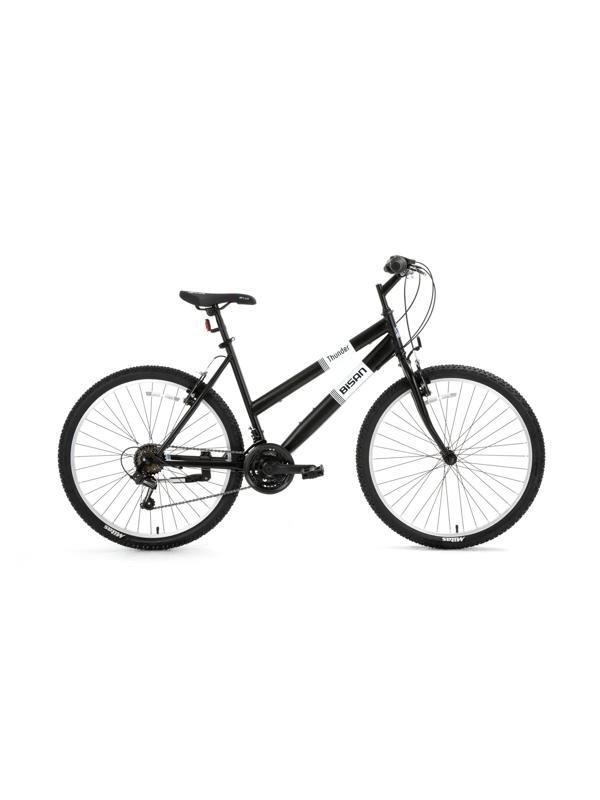 Bisan Thunder 24 V Fren 18 Vites 24 Jant Dağ Bisikleti Siyah Beyaz 42 Kadro - Image 1