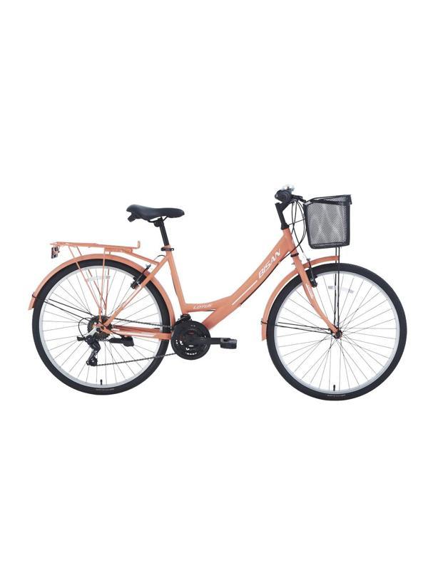 Bisan Lotus 24 V Fren 21 Vites 24 Jant Kadın Şehir Bisikleti Mercan Beyaz 34 Kadro - Image 1