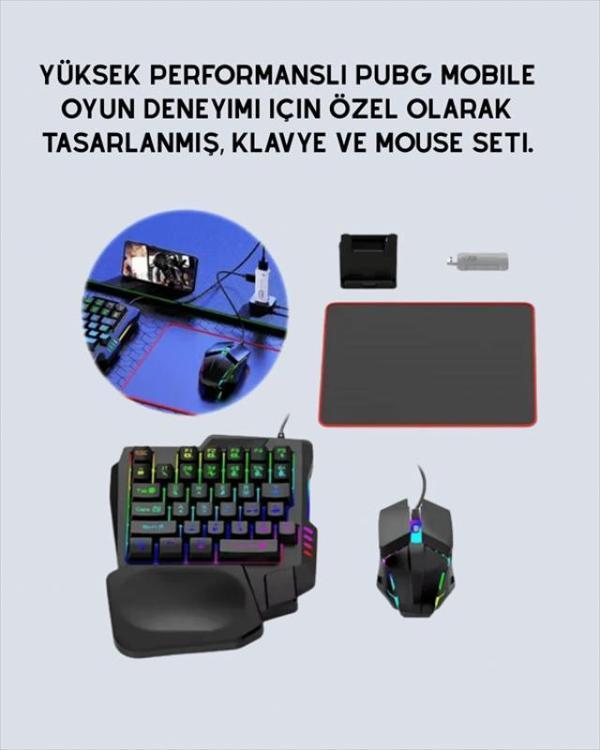 5in1 BT5.3 Mobil Oyun Kiti Klavye Mouse Dönüştürücü Seti (Kopya) - Image 1