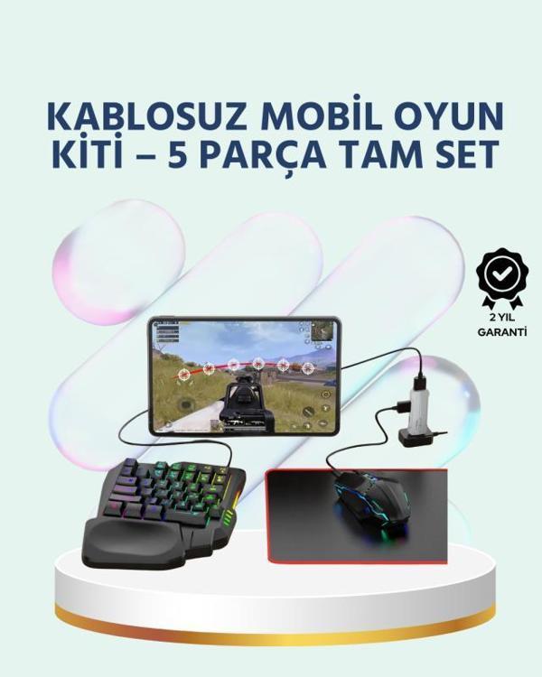 Tak-Çalıştır Mobil Oyun Seti – X8 Pro Teknolojili Klavye Mouse Kombo - Image 1