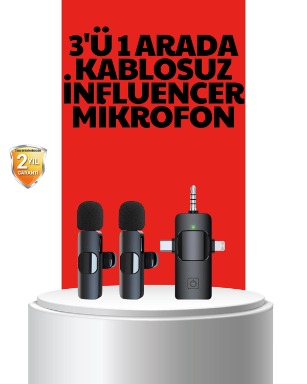 Kablosuz Mikrofon - Telefon ve Bilgisayar Uyumlu - Image 1