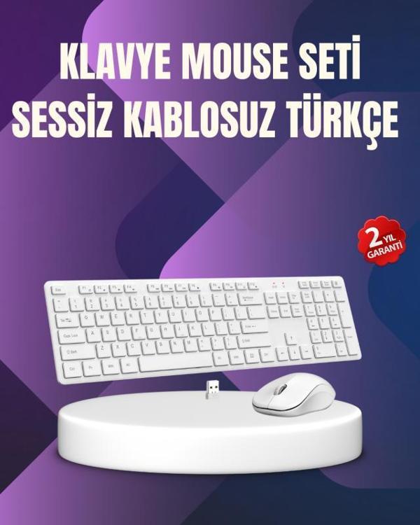 Kablosuz Klavye Mouse Takımı - Ergonomik, Sessiz ve Enerji Tasarruflu - Image 1